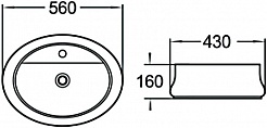 SantiLine Раковина накладная 56 SL-1071 белая – фотография-2